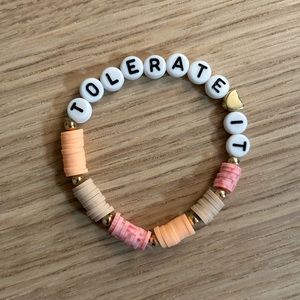 Tolerate it friendship bracelet